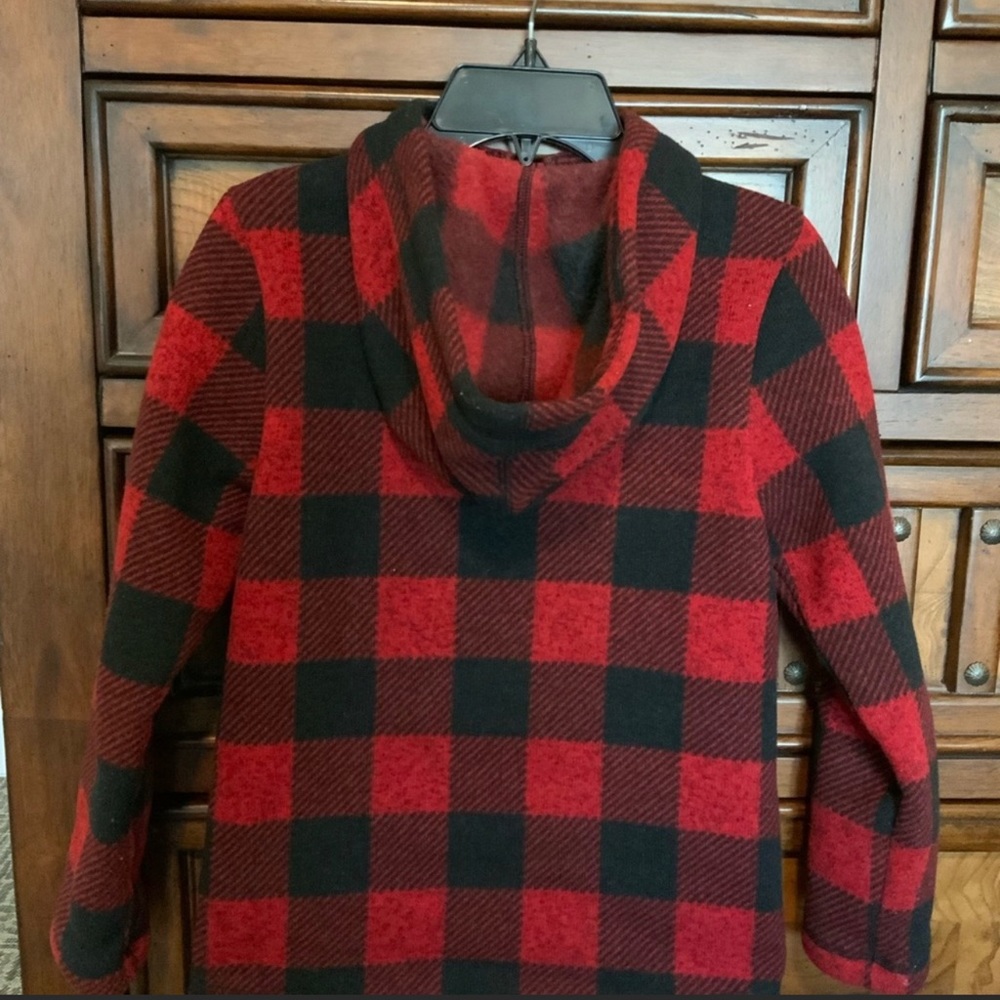 The North Face Full Zip Hooded Crescent Sunset Soft Shell Jacket Girl Sz L14/16 - Picture 3 of 10